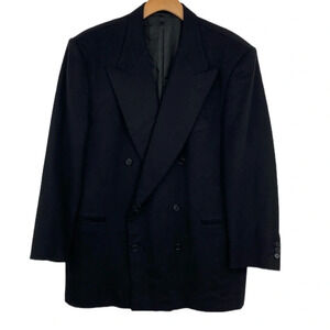 Giorgio's Palm Beach Blazer Suit‎ Jacket Men's 56 Black Loro Piana Cashmere